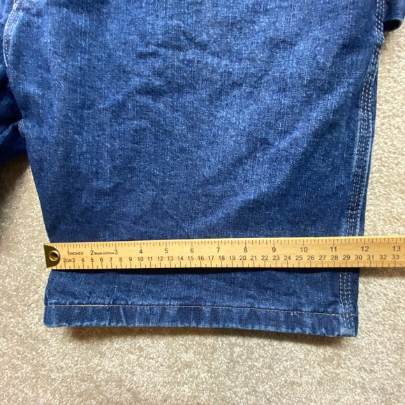 Wrangler Carpenter Denim Shorts‎ Mens 40 Blue Five Star Relaxed Hits At Knee NEW - Picture 6 of 9